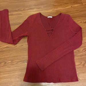 Charlotte Russe long sleeve with low neck line